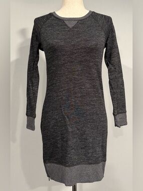 Banana Republic Factory Charcoal Heather Long-Sleeve Tunic Sweater Dress